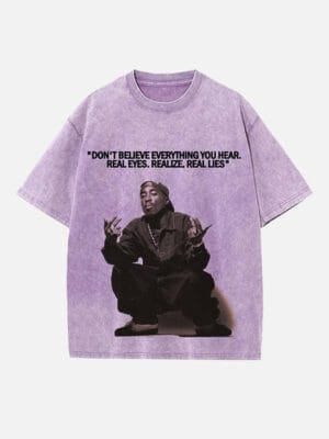 2Pac Print Round Neck Unisex T-shirt - Image 5