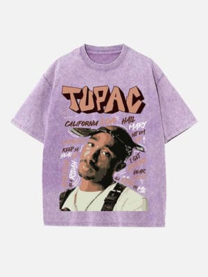 2Pac Print Round Neck Unisex T-shirt - Image 4