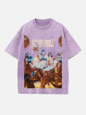 Taylor Swift Print Round Neck T-shirt - Image 4