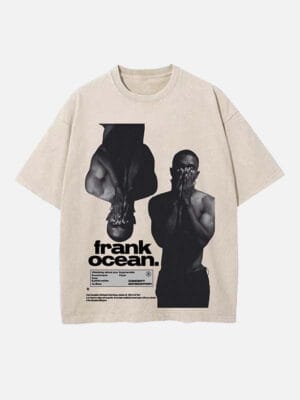 Frank Ocean Print Round Neck T-shirt - Image 4
