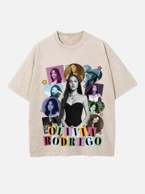 Olivia Rodrigo Print Round Neck Unisex T-shirt - Image 4