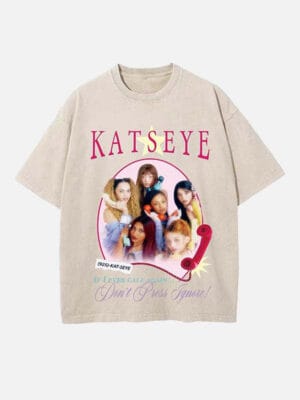 KATSEYE Print Round Neck T-shirt