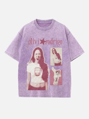 Olivia Rodrigo Print Round Neck Unisex T-shirt - Image 4