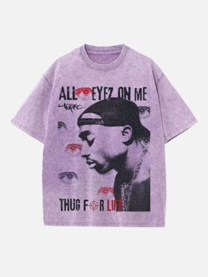 2Pac Print Round Neck Unisex T-shirt - Image 4