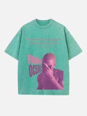 Frank Ocean Print Round Neck T-shirt - Image 5