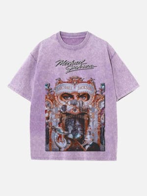 Michael Jackson Print Round Neck Unisex T-Shirt - Image 6