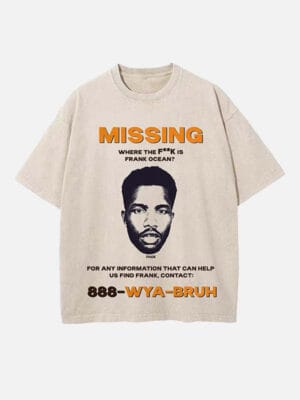 Frank Ocean Print Round Neck T-shirt - Image 5
