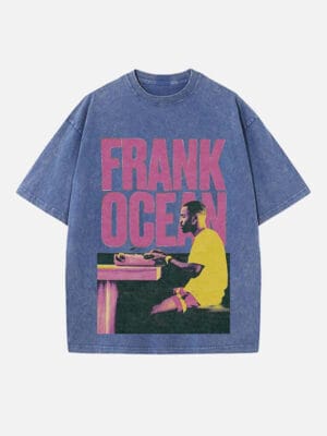 Frank Ocean Print Round Neck T-shirt - Image 5