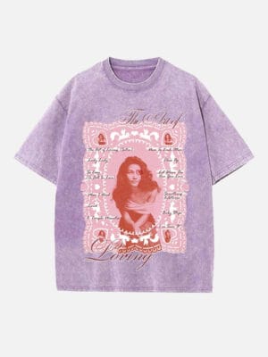 Olivia Dean Print Round Neck Unisex T-shirt - Image 6