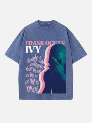 Frank Ocean Print Round Neck T-shirt - Image 5