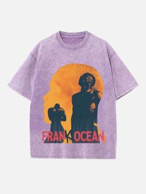 Frank Ocean Print Round Neck T-shirt - Image 6
