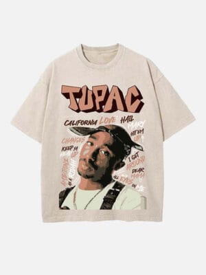 2Pac Print Round Neck Unisex T-shirt - Image 5