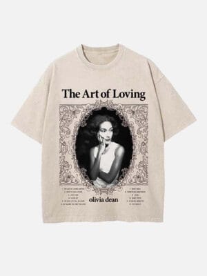 Olivia Dean Print Round Neck Unisex T-shirt - Image 5