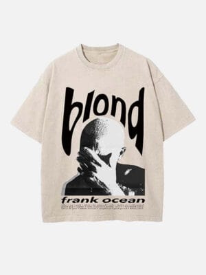 Frank Ocean Print Round Neck T-shirt - Image 5