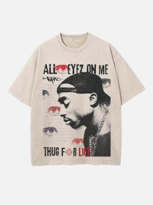 2Pac Print Round Neck Unisex T-shirt - Image 5