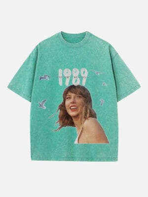Taylor Swift Print Round Neck T-shirt - Image 5