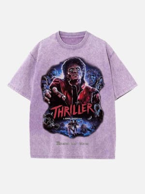 Michael Jackson Print Round Neck Unisex T-Shirt - Image 5