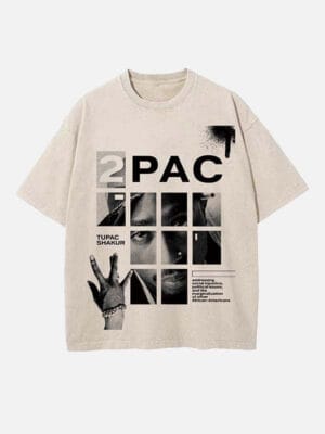 2Pac Print Round Neck Unisex T-shirt - Image 5