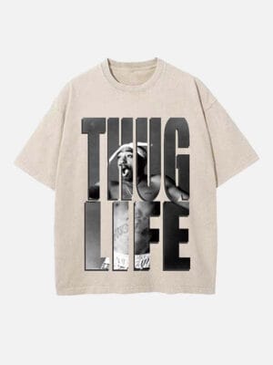 2Pac Print Round Neck Unisex T-shirt - Image 5