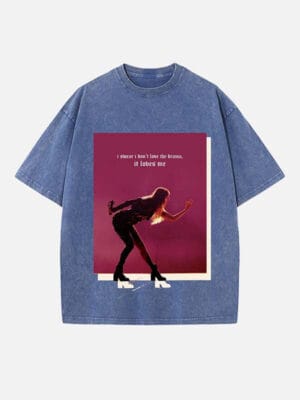 Taylor Swift Print Round Neck T-shirt - Image 5