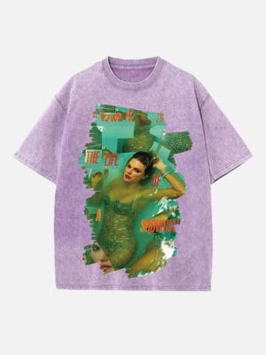 Taylor Swift Print Round Neck T-shirt - Image 8