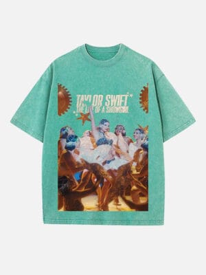 Taylor Swift Print Round Neck T-shirt - Image 6