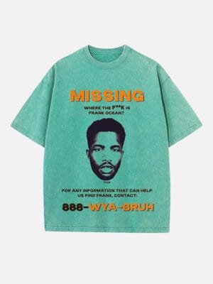 Frank Ocean Print Round Neck T-shirt - Image 6