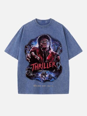 Michael Jackson Print Round Neck Unisex T-Shirt - Image 6