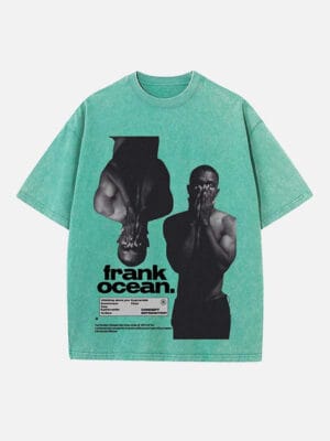 Frank Ocean Print Round Neck T-shirt - Image 6