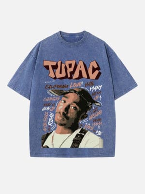 2Pac Print Round Neck Unisex T-shirt - Image 6