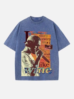 Frank Ocean Print Round Neck T-shirt - Image 6