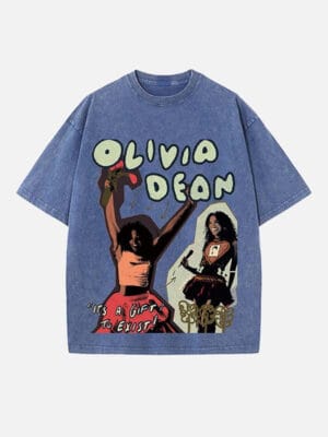 Olivia Dean Print Round Neck Unisex T-shirt - Image 6
