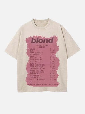 Frank Ocean Print Round Neck T-shirt - Image 6