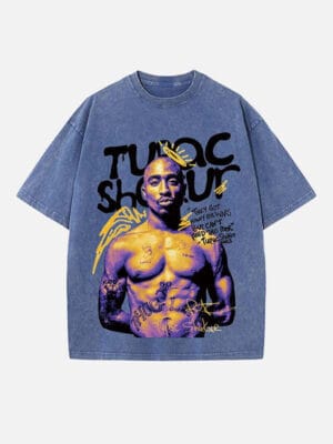 2Pac Print Round Neck Unisex T-shirt - Image 6