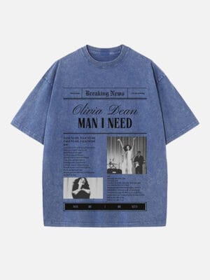 Olivia Dean Print Round Neck Unisex T-shirt - Image 6