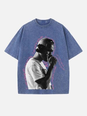 Frank Ocean Print Round Neck T-shirt - Image 6