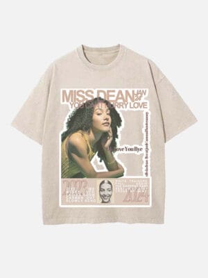 Olivia Dean Print Round Neck Unisex T-shirt - Image 6