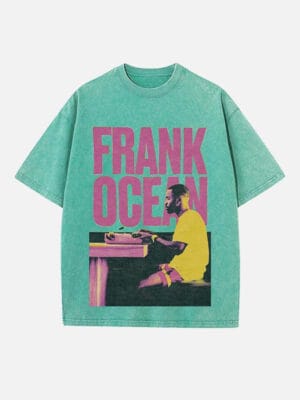 Frank Ocean Print Round Neck T-shirt - Image 6