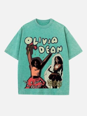 Olivia Dean Print Round Neck Unisex T-shirt - Image 7