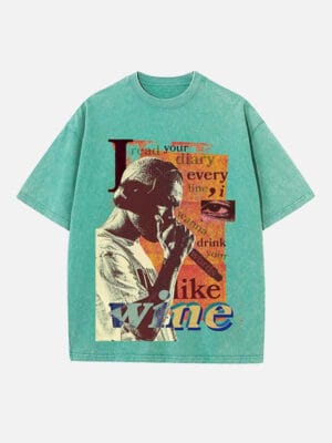 Frank Ocean Print Round Neck T-shirt - Image 7