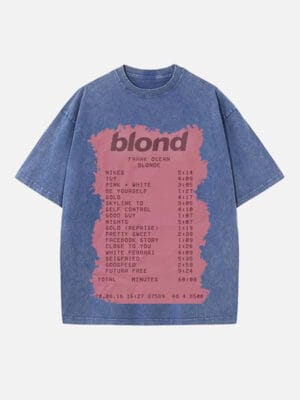 Frank Ocean Print Round Neck T-shirt - Image 7