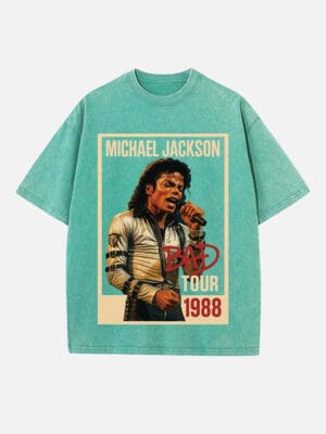 Michael Jackson Print Round Neck Unisex T-Shirt - Image 7