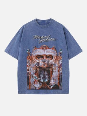 Michael Jackson Print Round Neck Unisex T-Shirt - Image 7