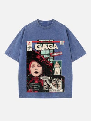 Lady Gaga Print Round Neck Unisex T-shirt - Image 7