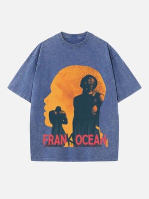 Frank Ocean Print Round Neck T-shirt - Image 7