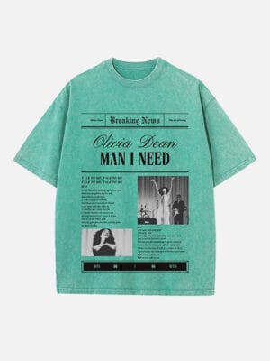 Olivia Dean Print Round Neck Unisex T-shirt - Image 7