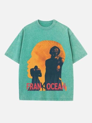 Frank Ocean Print Round Neck T-shirt - Image 8