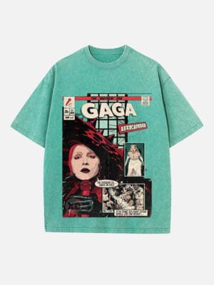 Lady Gaga Print Round Neck Unisex T-shirt - Image 8