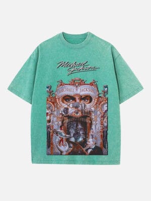 Michael Jackson Print Round Neck Unisex T-Shirt - Image 8