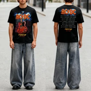 AC/DC Angus Gibson PWR UP Tour Unisex T-Shirt - Image 4